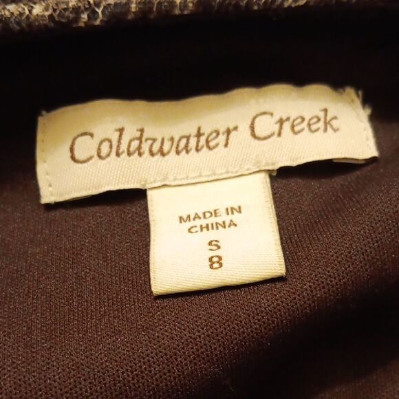 Coldwater Creek Chocolate Brown Floral Dress - Picture 8 of 11